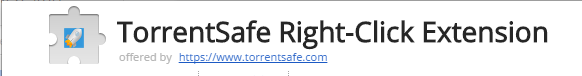 TorrentSafe για Chrome, κάντε δεξί κλικ για να προσθέσετε torrents